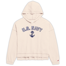 Load image into Gallery viewer, Navy Ladies Waffle Oversized Hood (Dew)