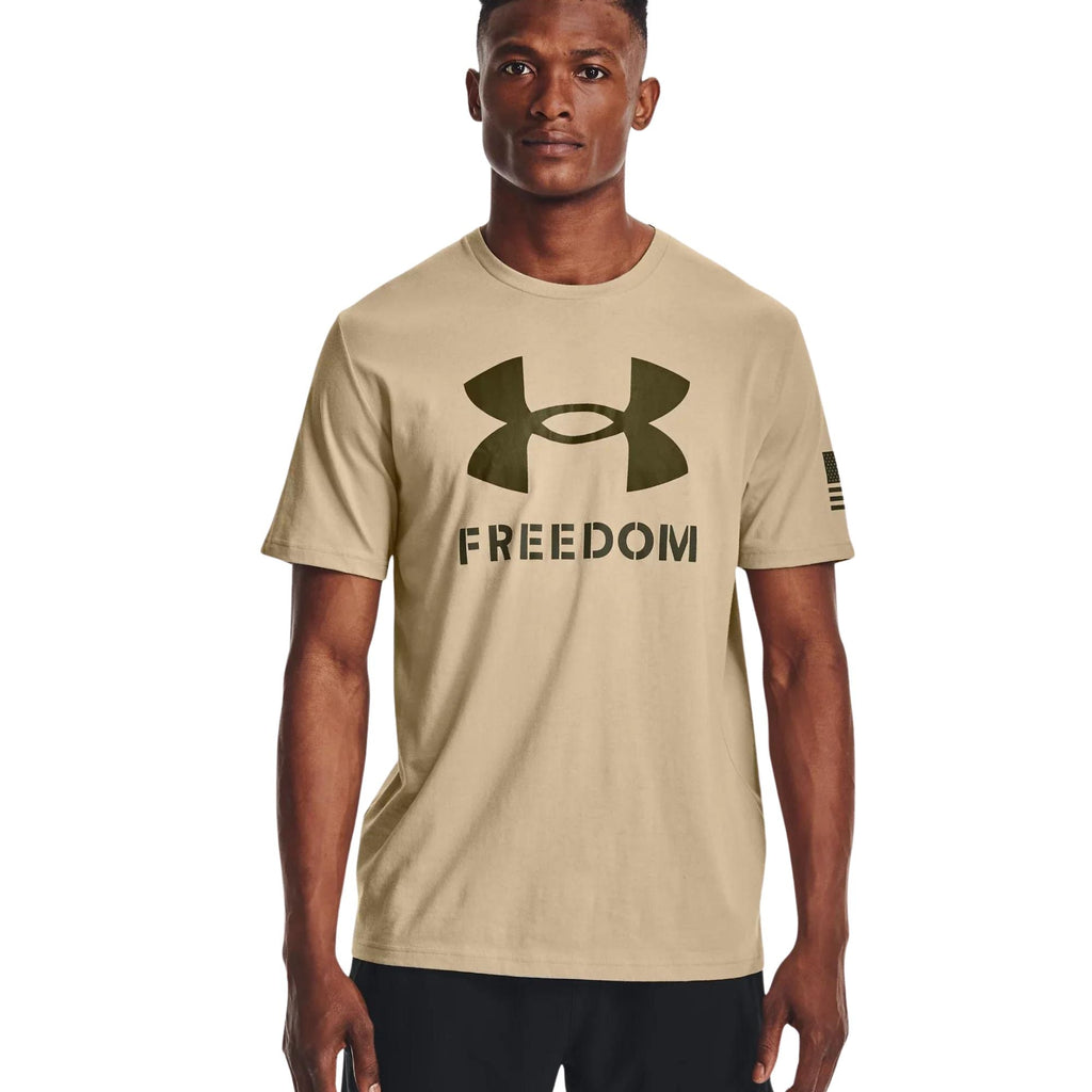 Under Armour Herren Kurzarm T-Shirt Freedom Rock The Troops Carbon