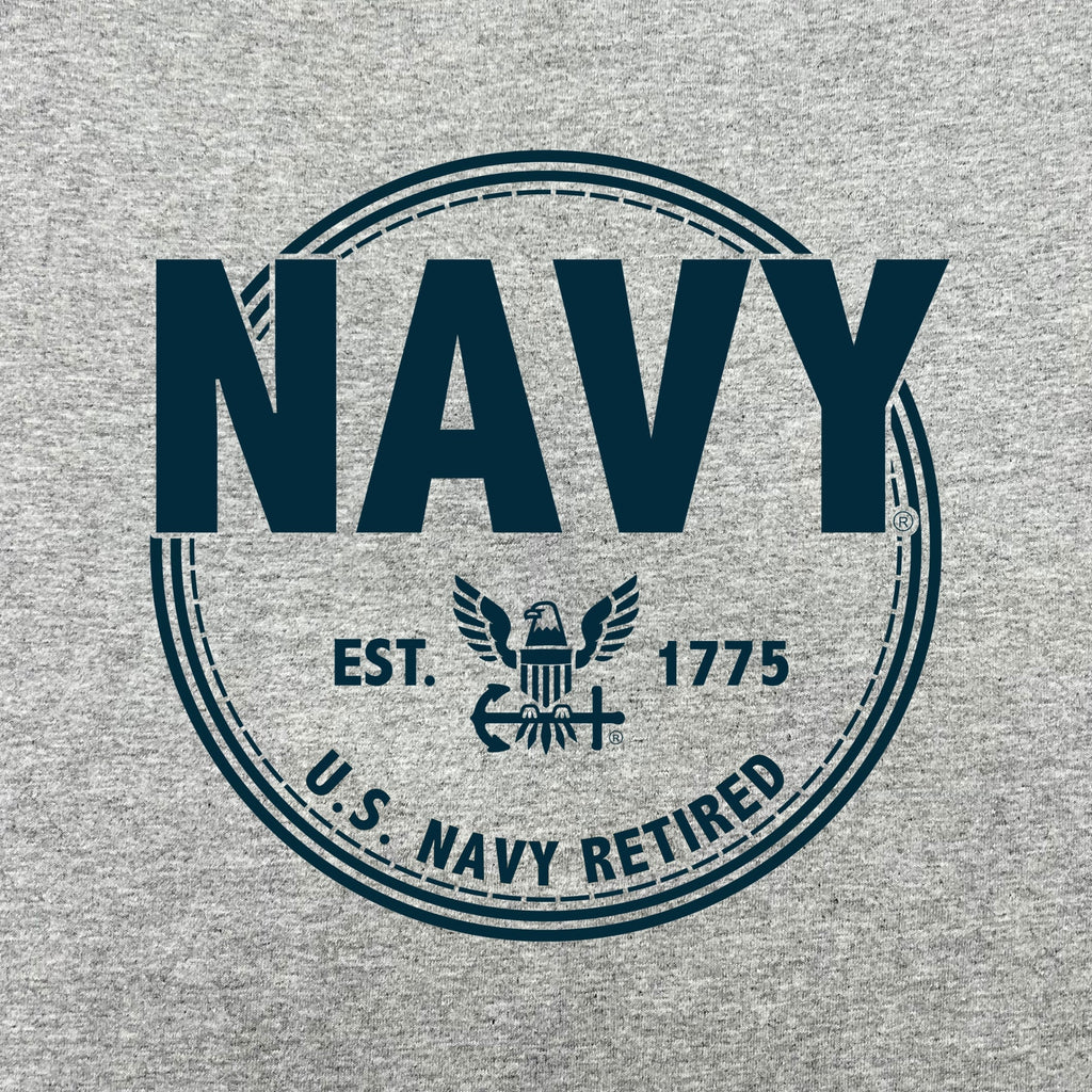 Navy Retired Left Chest Crewneck