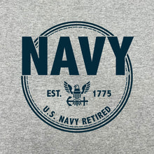 Load image into Gallery viewer, Navy Retired T-Shirt