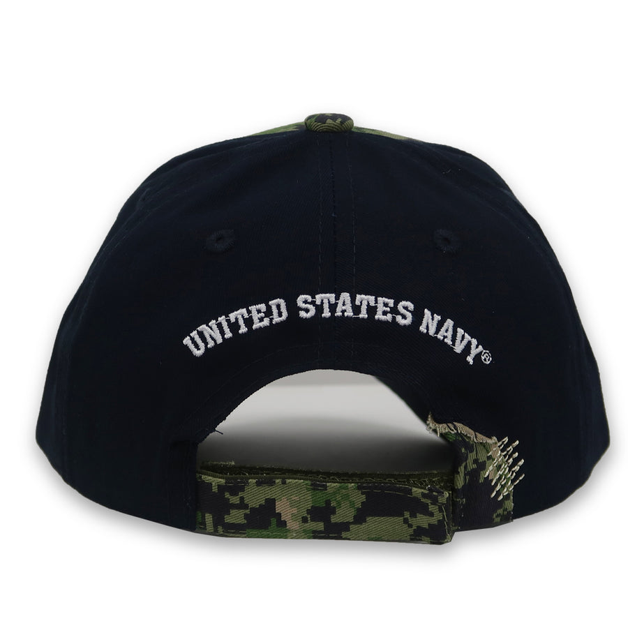 United States Navy Seal Distressed Camo Front Hat