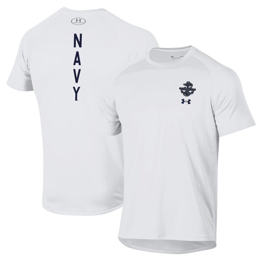Navy Under Armour Fly Navy Tech T-Shirt (White), LG