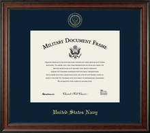 Load image into Gallery viewer, U.S. Navy Embossed Studio Certificate Frame (Horizontal)