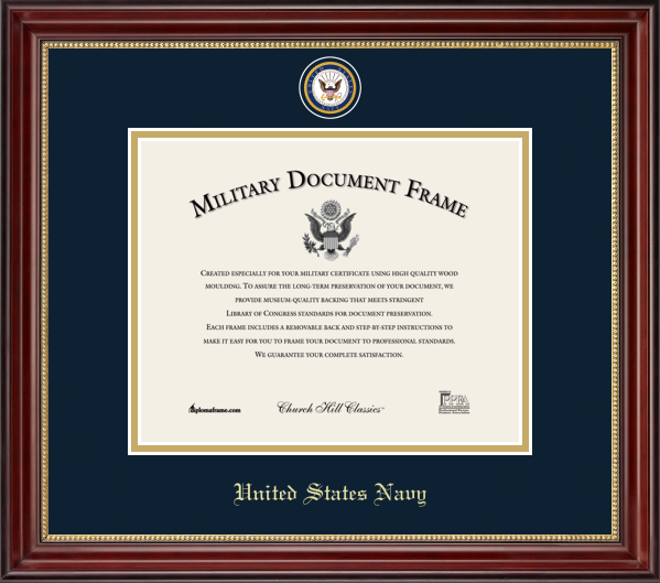 U.S. Navy Masterpiece Medallion Certificate Frame (Horizontal)*
