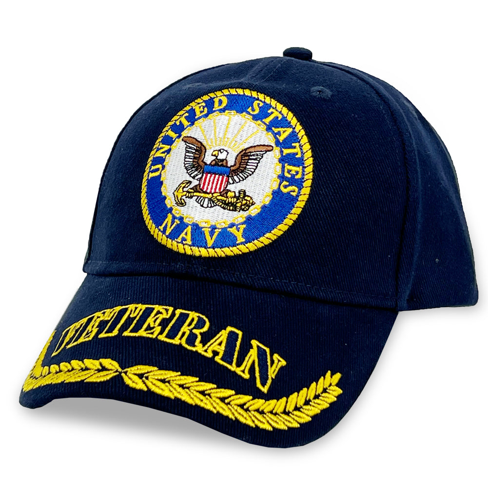 Navy Veteran Wreath Hat (Navy)