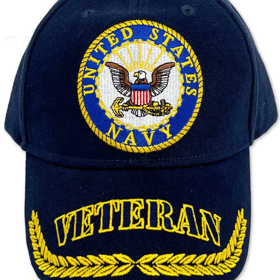 Navy Veteran Wreath Hat (Navy)