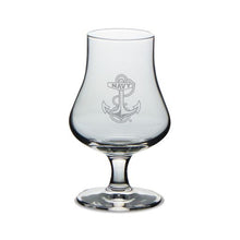 Load image into Gallery viewer, Navy Anchor 6.5oz Classic Whiskey Glass