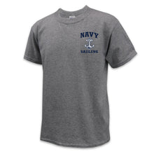 Load image into Gallery viewer, Navy Youth Anchor Sailing T-Shirt