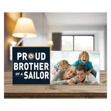 Load image into Gallery viewer, Navy Floating Picture Frame Military Proud Brother