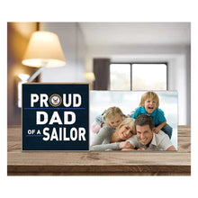 Load image into Gallery viewer, Navy Floating Picture Frame Military Proud Dad