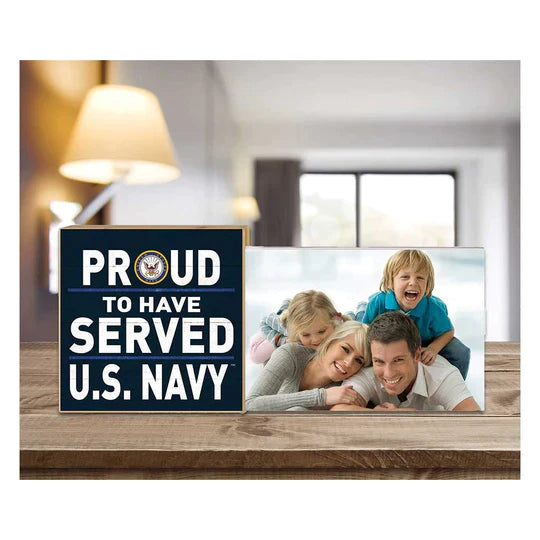 Navy Proud to Serve Floating Picture Frame*