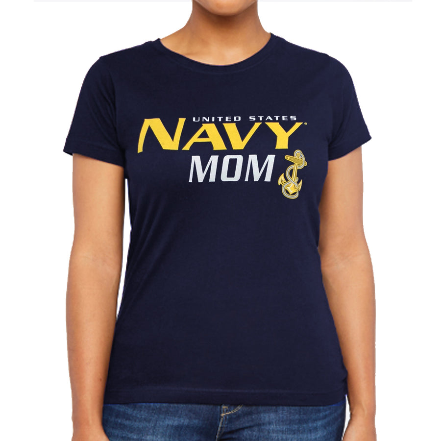 Ladies United States Navy Mom T-Shirt (Navy)