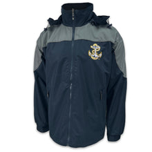 Load image into Gallery viewer, Navy Anchor 2 Tone Jacket (Navy/Grey)