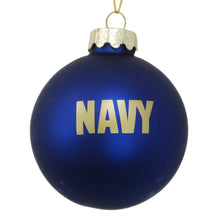 Load image into Gallery viewer, United States Navy Seal Glass Ball Ornament (Navy)