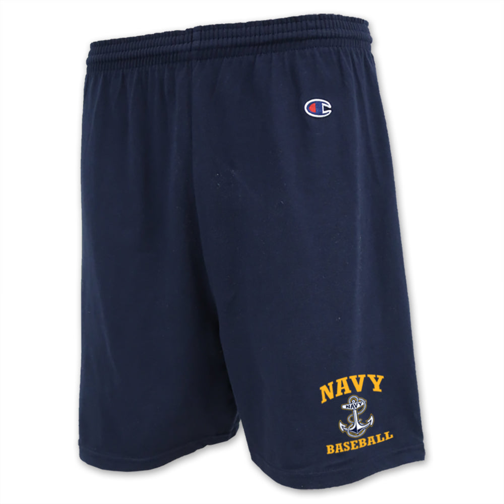 Navy Anchor Baseball Cotton Short