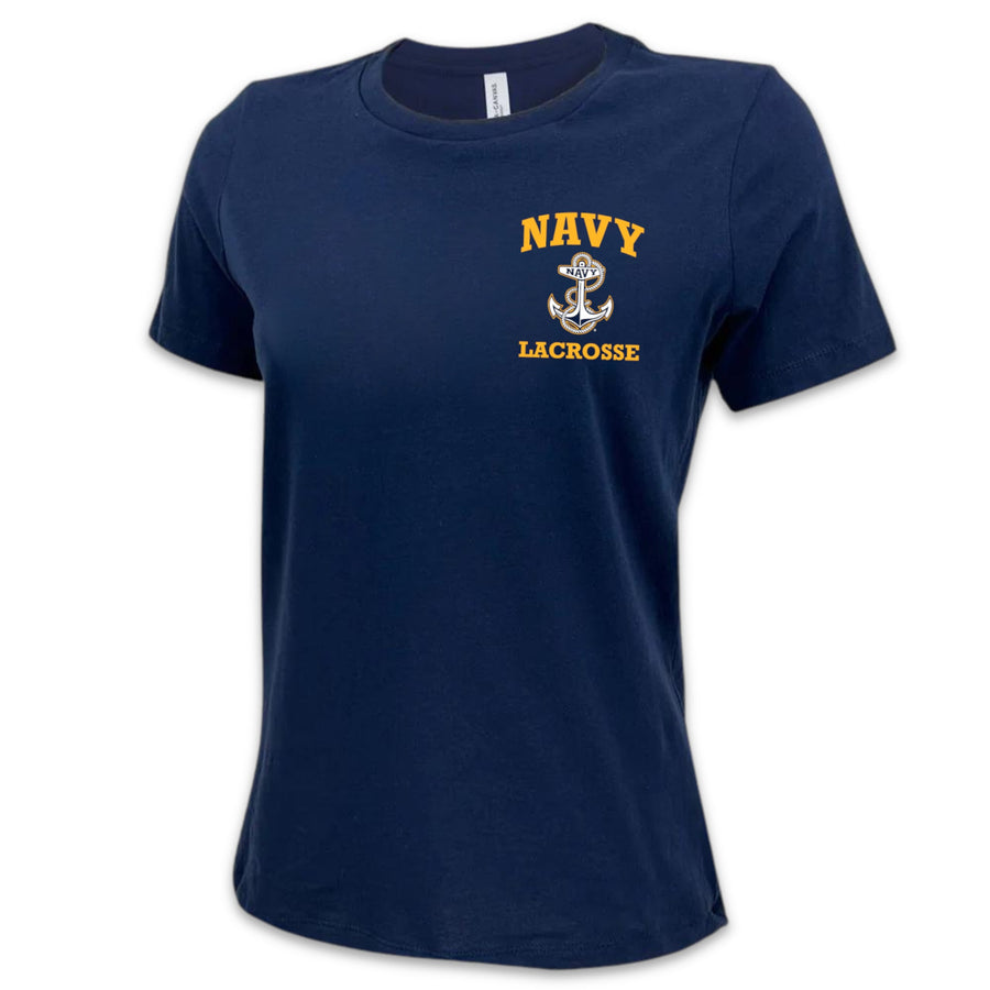 Navy Anchor Lacrosse Ladies T-Shirt