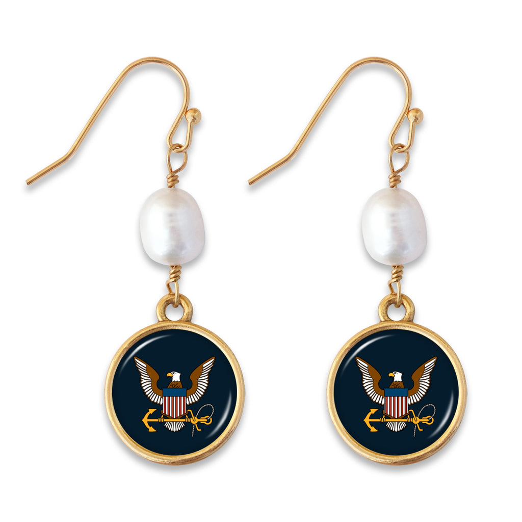 Navy Eagle Diana Earrings