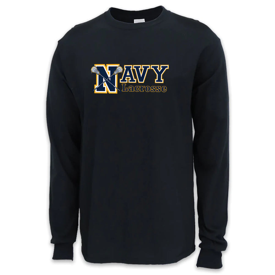 Navy Lacrosse Sport Long Sleeve T