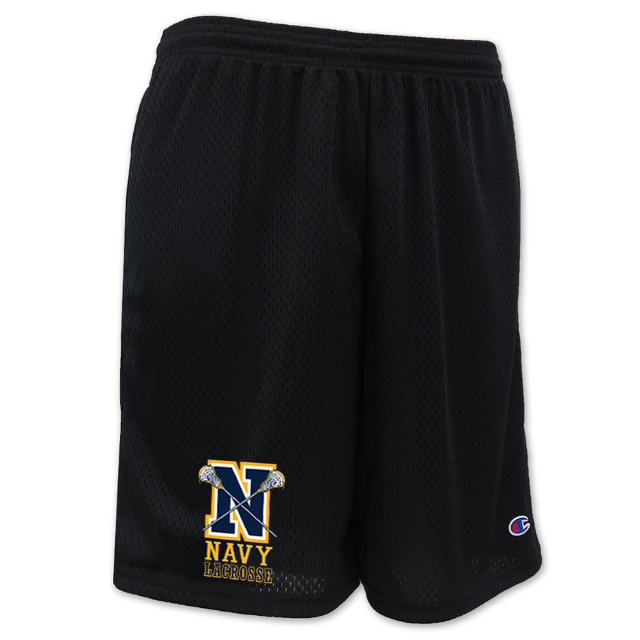 Navy Champion Lacrosse Logo Mesh Short