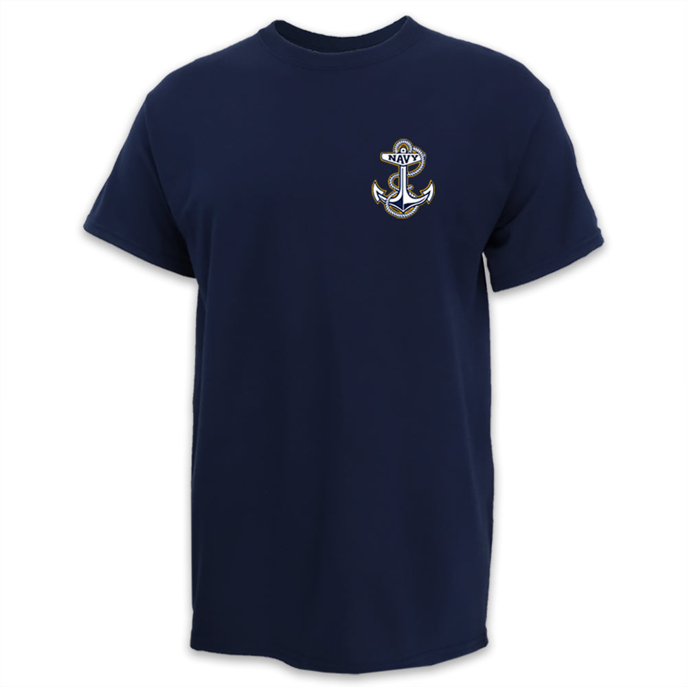 Navy Anchor Logo USA Made T-Shirt