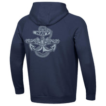 Load image into Gallery viewer, Navy Under Armour 2023 Rivalry Anchor Silent Service Performance Cotton Hood (Navy)