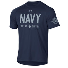 Load image into Gallery viewer, Navy Under Armour 2023 Rivalry Silent Service Tech T-Shirt (Navy)
