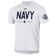 Load image into Gallery viewer, Navy Under Armour 2023 Rivalry Silent Service Tech T-Shirt (White)