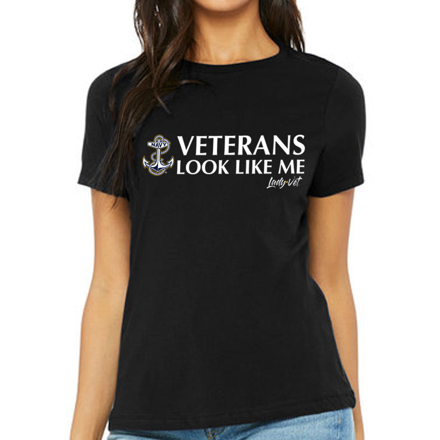 Navy Vet Looks Like Me Ladies T-Shirt