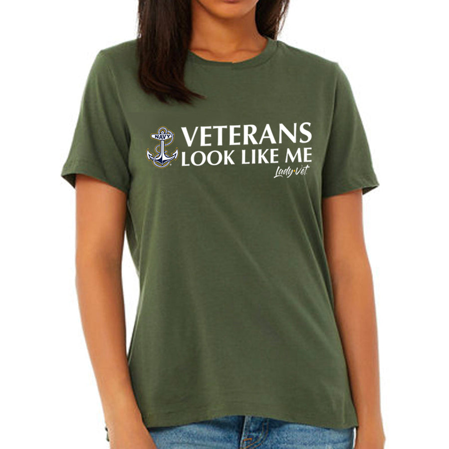 Navy Vet Looks Like Me Ladies T-Shirt