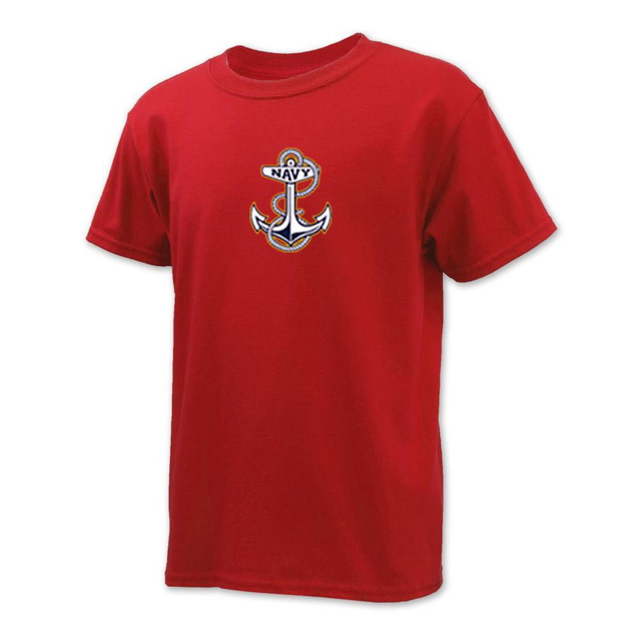 Navy Youth Anchor Logo T