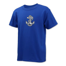 Load image into Gallery viewer, Navy Youth Anchor Logo T