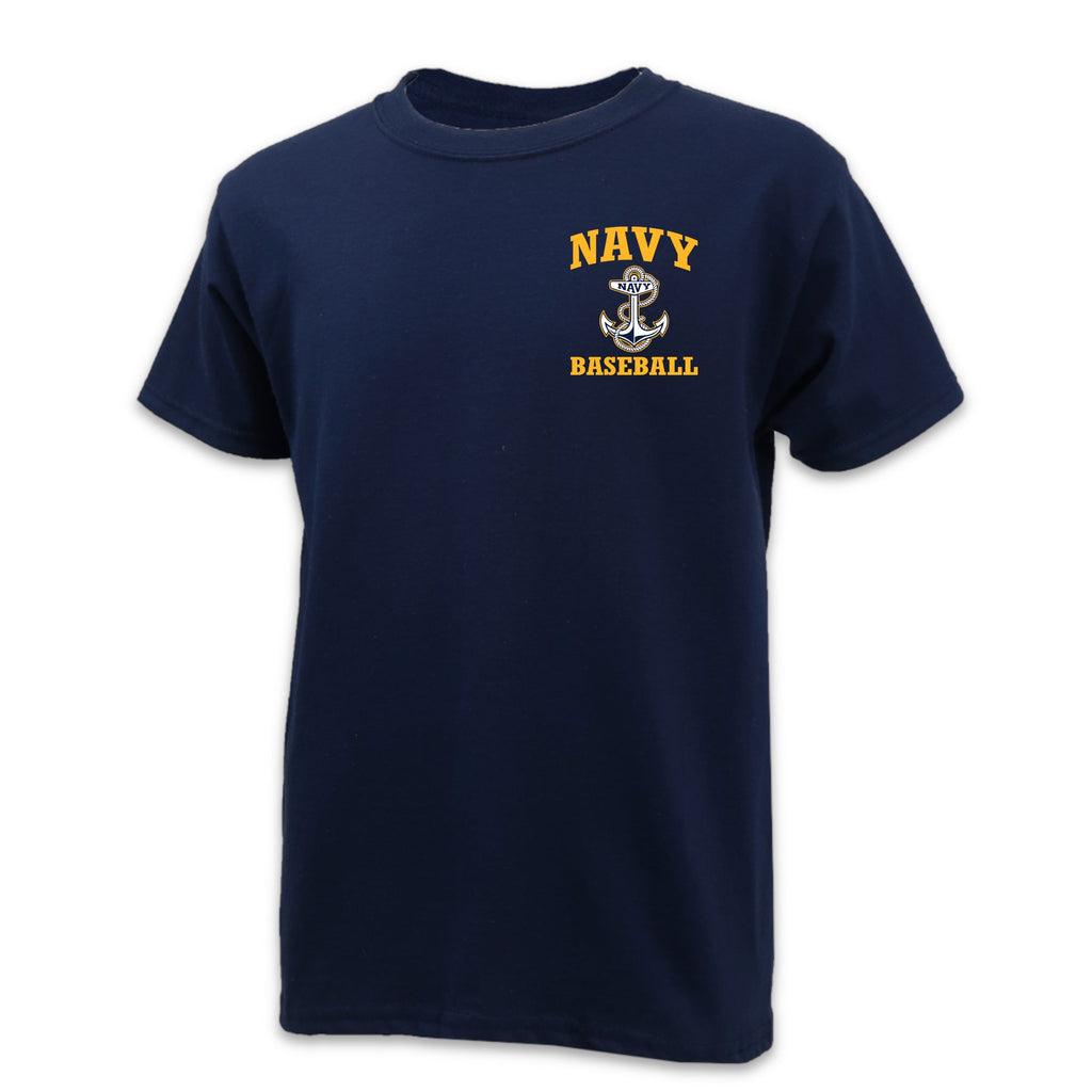 Navy Youth Anchor Baseball T-Shirt