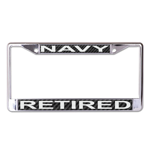 Navy Retired License Plate Frame