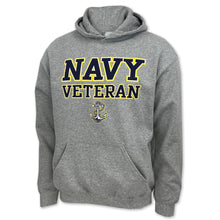 Load image into Gallery viewer, Navy Veteran Anchor Hood (Grey)