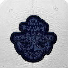 Load image into Gallery viewer, Navy Under Armour 2023 Rivalry Blitzing Adjustable Hat (White)