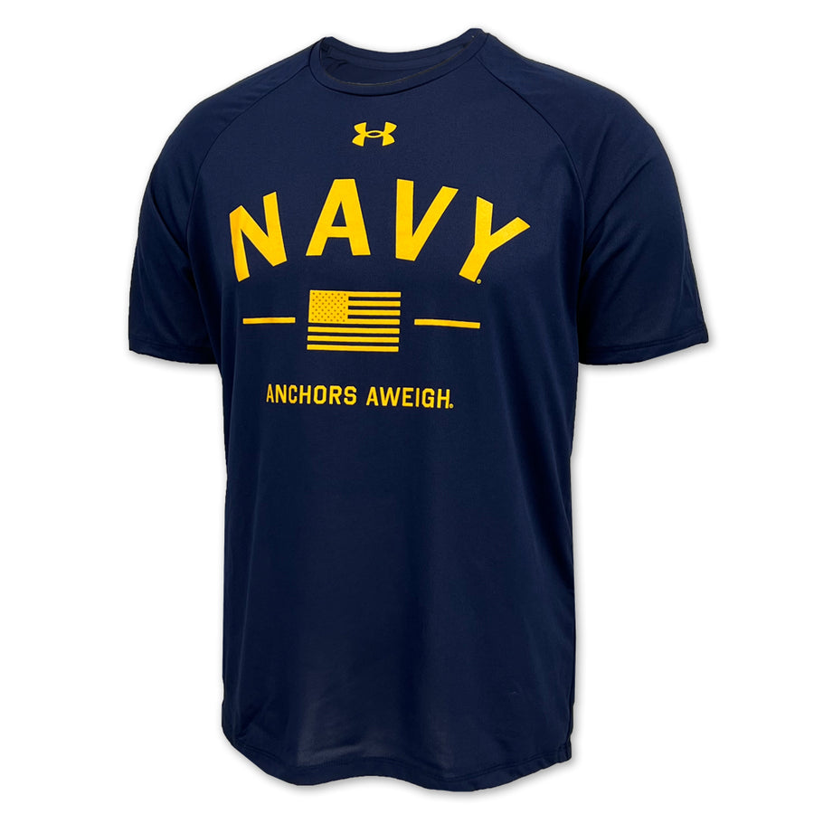 Navy Under Armour Anchors Aweigh Tech T-Shirt (Navy)