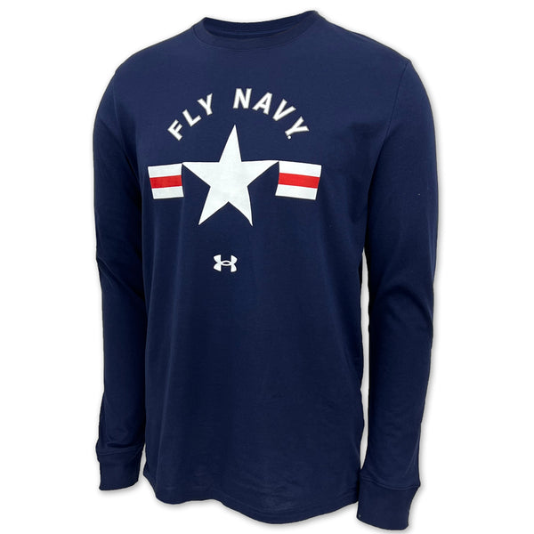 Navy Under Armour Fly Navy Tech T-Shirt (White)