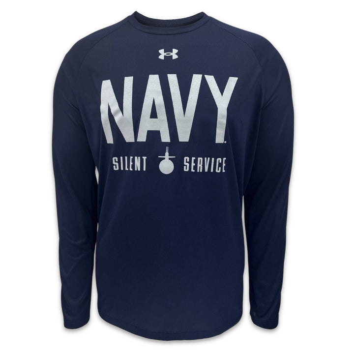 Navy Under Armour Silent Service Tech Long Sleeve T-Shirt (Navy)