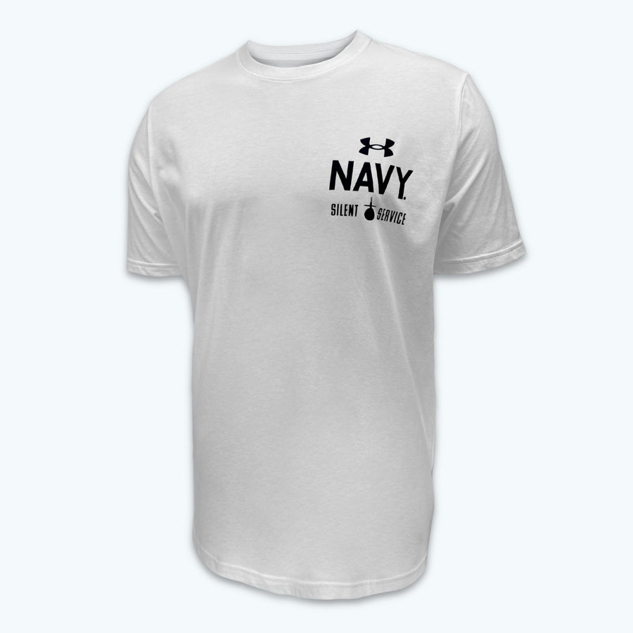Navy Under Armour 2023 Rivalry Anchor Silent Service Performance Cotton T-Shirt (White)