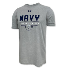Load image into Gallery viewer, Navy Under Armour Anchors Aweigh T-Shirt (Steel Heather)
