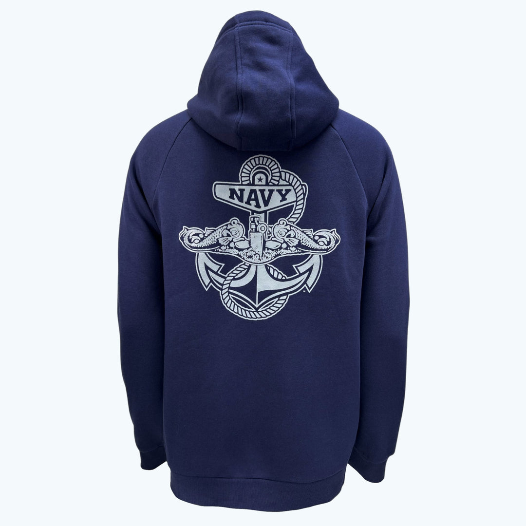 Navy Under Armour Anchor Silent Service Performance Cotton Hood (Navy)