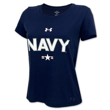 Load image into Gallery viewer, Navy Ladies Under Armour Fly Navy T-Shirt (Navy)
