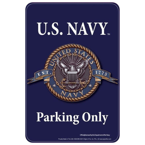 Navy Parking Only Sign