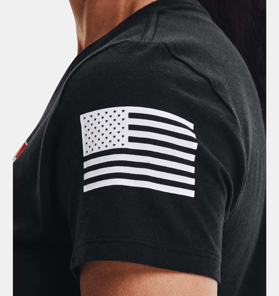 Under Armour Ladies Freedom Logo T-Shirt (black)