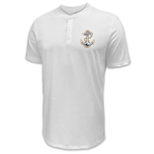 Load image into Gallery viewer, Navy Anchor Mens Henley T-Shirt