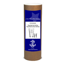Load image into Gallery viewer, Navy Anchor 16oz Deep Etched Pub Glass and 2oz Classic Shot Glass (Clear)