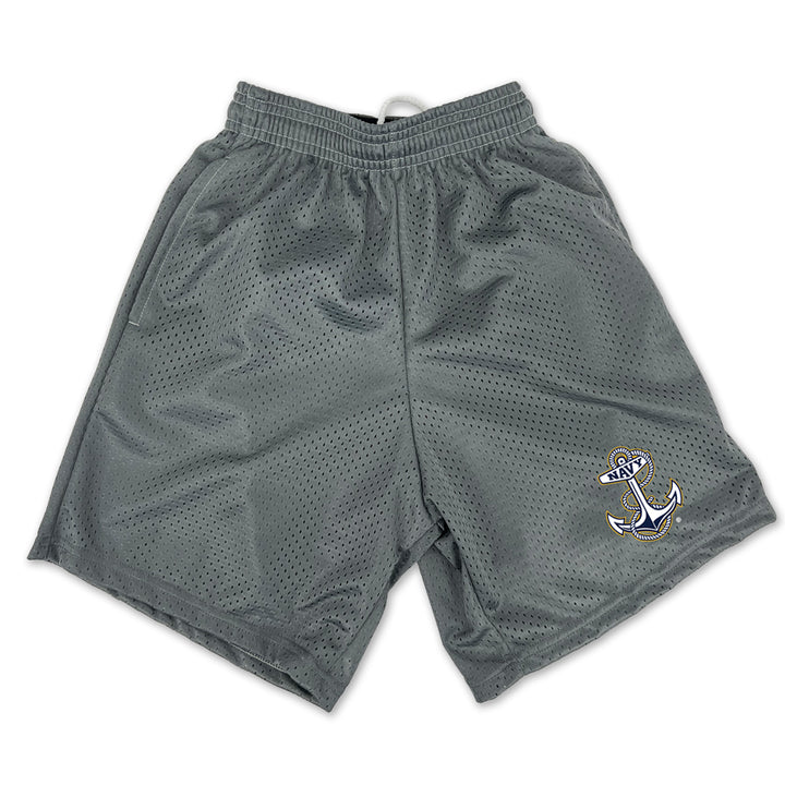 Navy Youth Anchor Logo Mesh Shorts