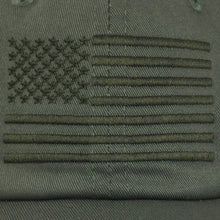 Load image into Gallery viewer, American Flag Hat (OD Green)