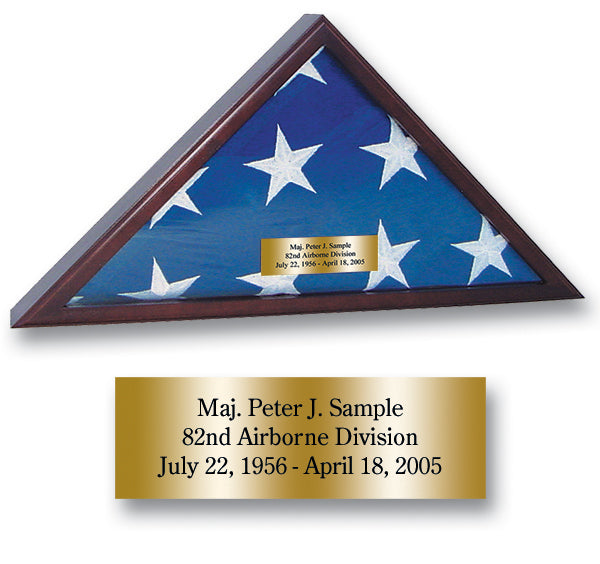 Personalizable Memorial Honors Flag Case for 5' X 9.5' Flag