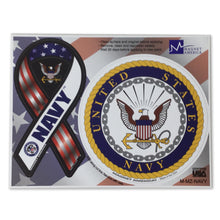 Load image into Gallery viewer, Navy 2 In 1 Ribbon And Seal Magnet